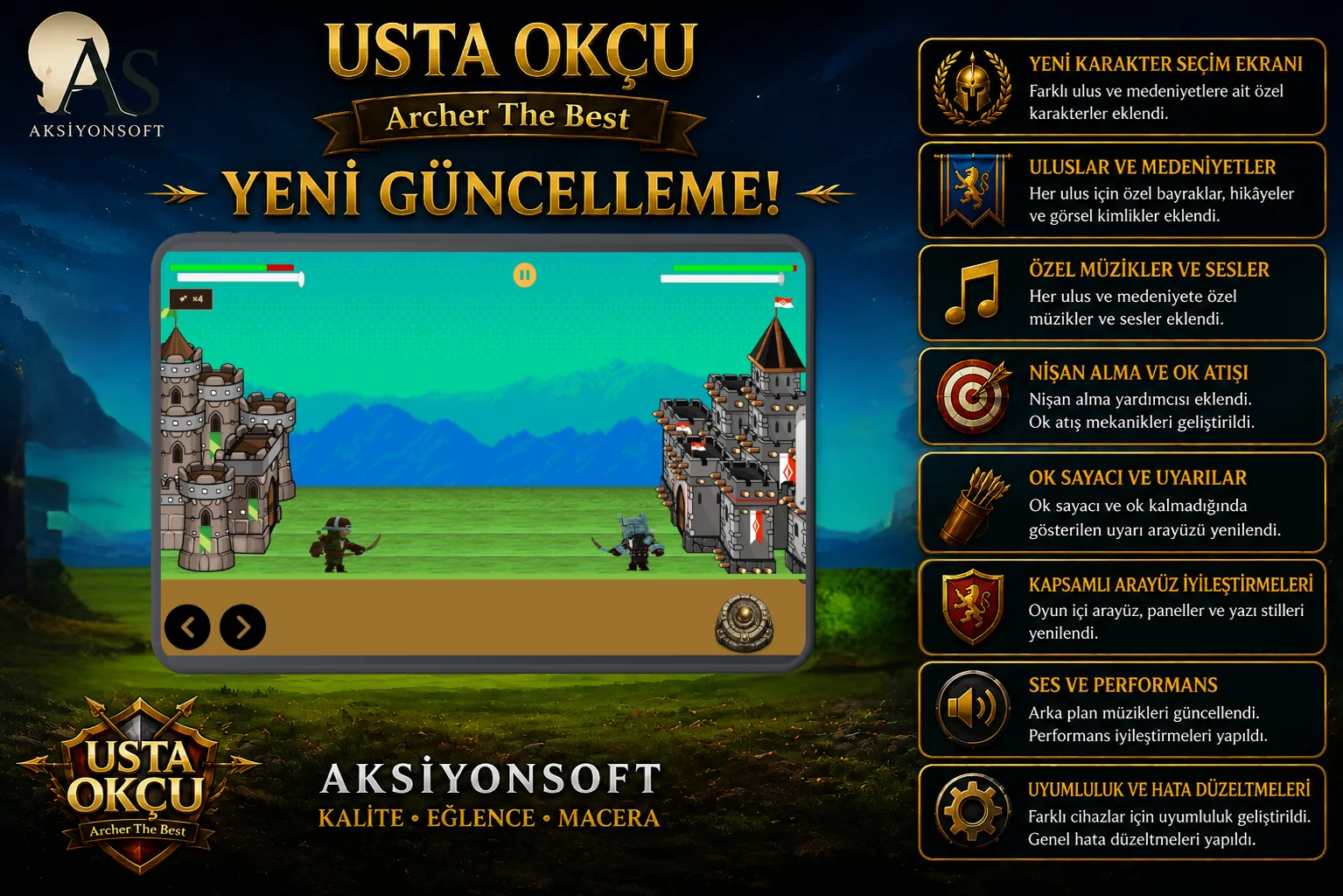 Archer The Best Android tablet oyun içi