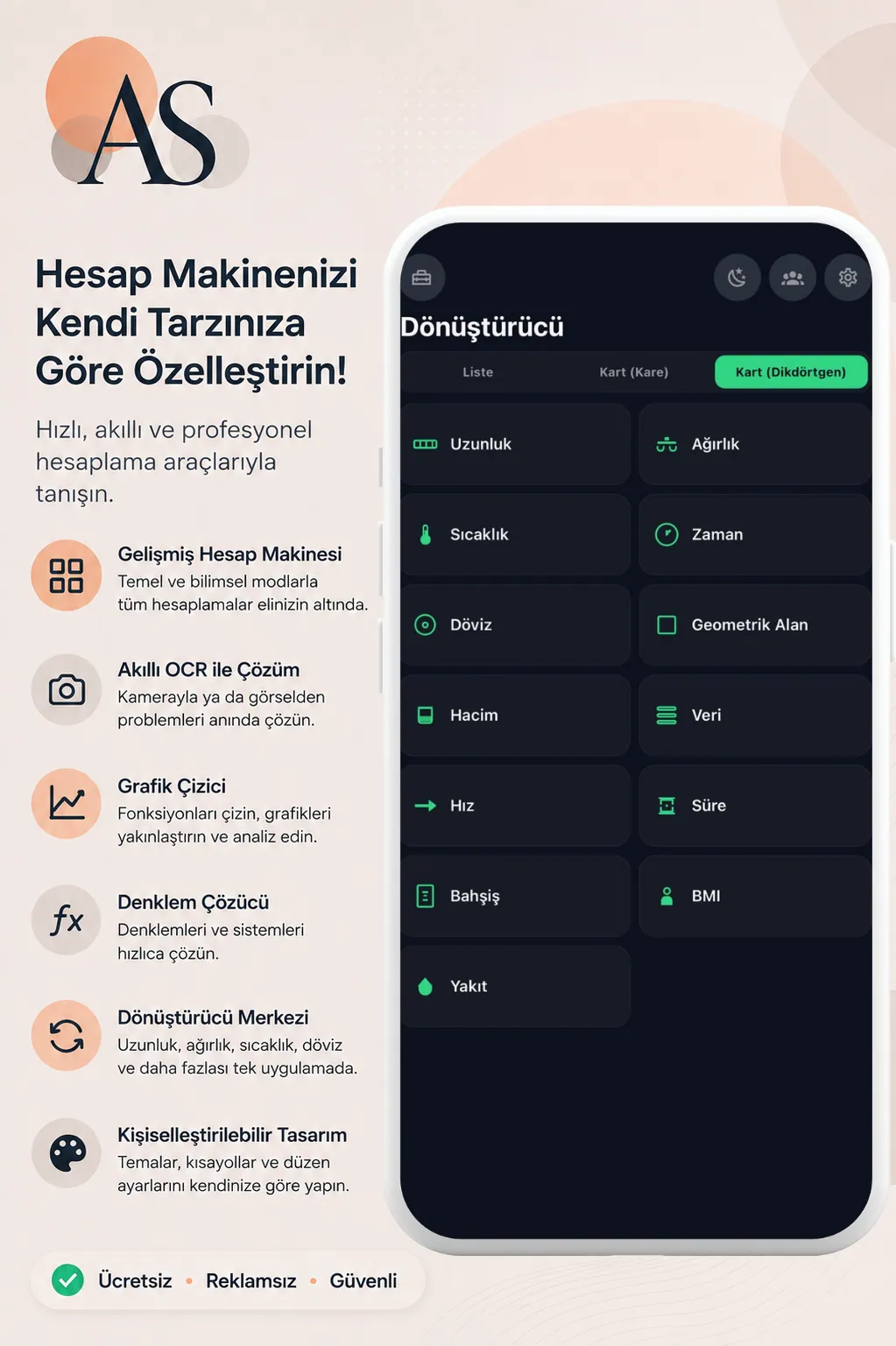 Aksiyon Calculator Android birim ve döviz dönüştürücü